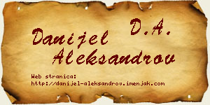 Danijel Aleksandrov vizit kartica